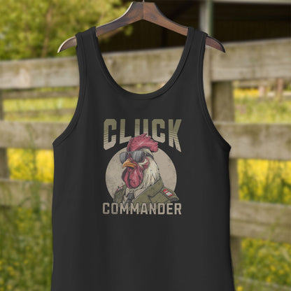 Mens Shirts Adult Tank Top / Black / XS Cluck Commander Shirt