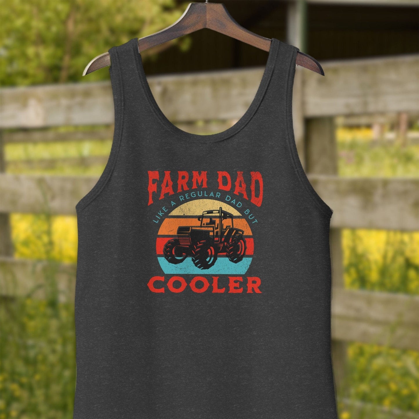 Mens Shirts Adult Tank Top / Dark Gray Heather / XS Farm Dad Shirt