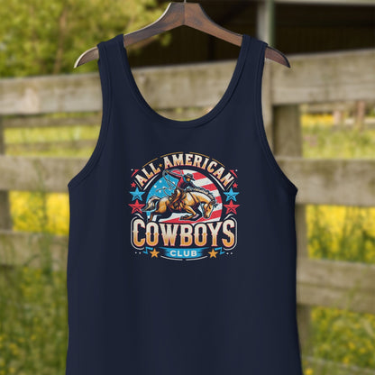 Mens Shirts Adult Tank Top / Navy / XS All American Cowboys Club Shirt