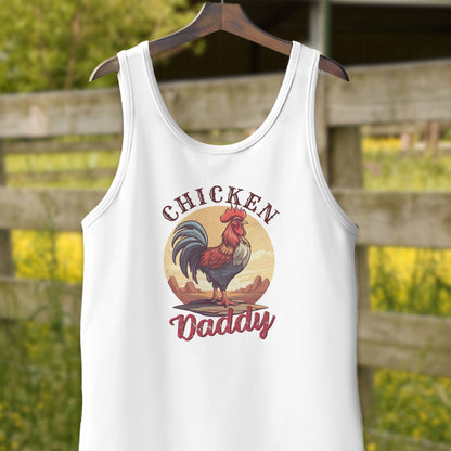 Mens Shirts Adult Tank Top / White / XS Chicken Daddy Rooster Shirt