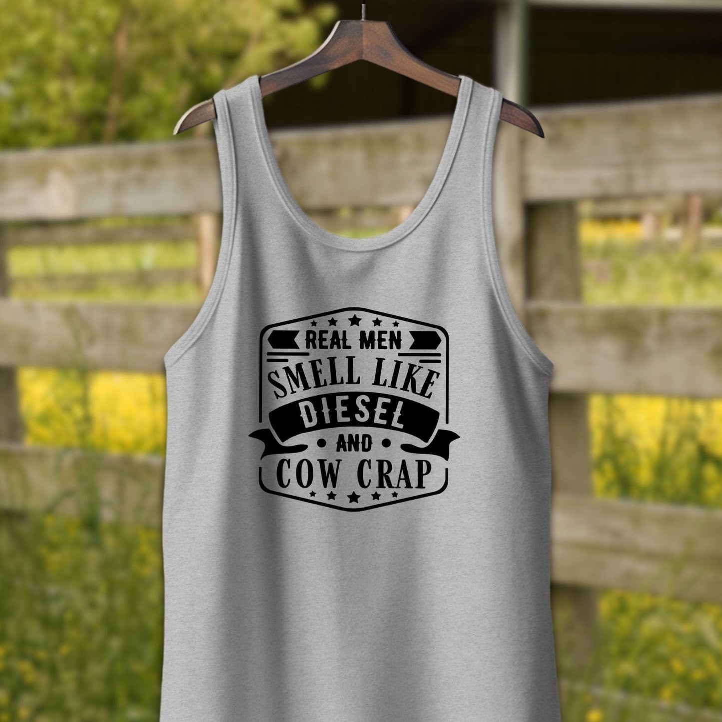 Mens Shirts Adult Tank Top / XS / Athletic Heather Real Men Smell Like Diesel Shirt