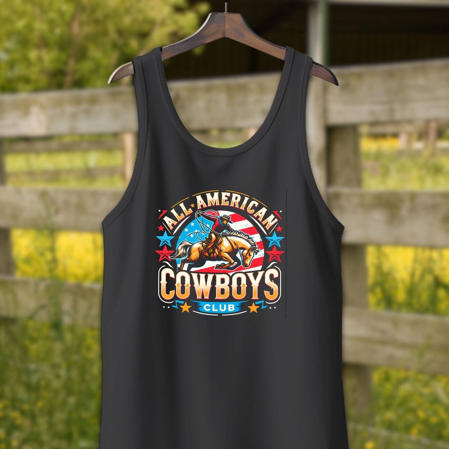 Mens Shirts Adult Tank Top / XS / Dark Grey All American Cowboys Club Shirt