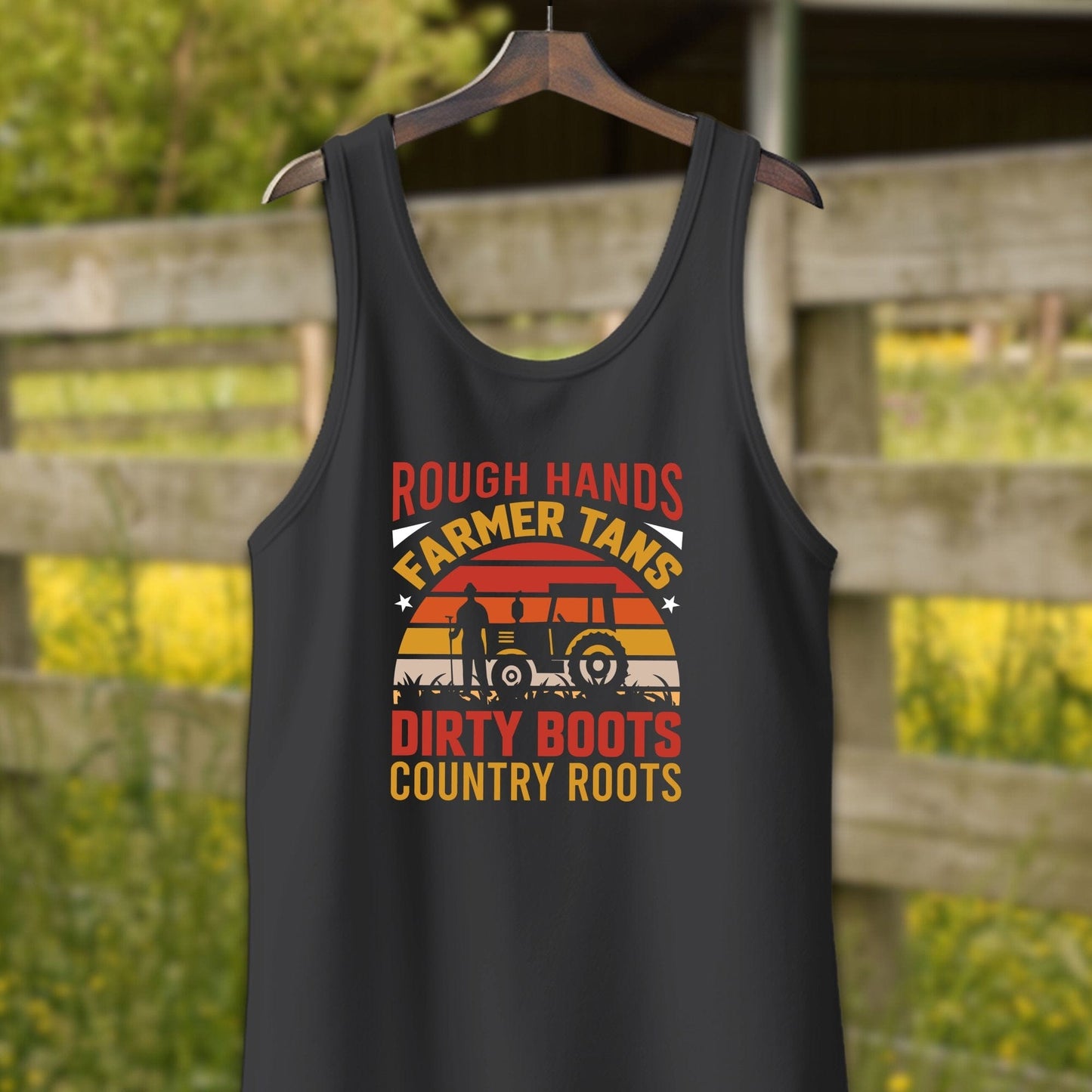 Mens Shirts Adult Tank Top / XS / Dark Grey Rough Hands Farmer Tans Shirt