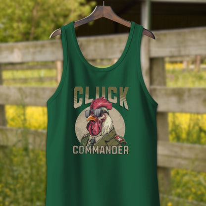 Mens Shirts Adult Tank Top / XS / Kelly Cluck Commander Shirt