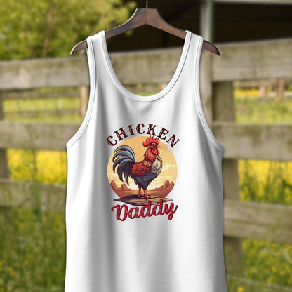 Mens Shirts Adult Tank Top / XS / White Chicken Daddy Rooster Shirt