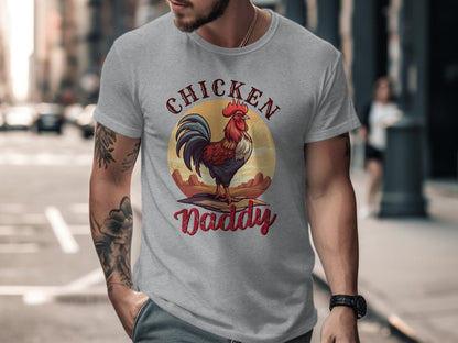 Mens Shirts Chicken Daddy Rooster Shirt