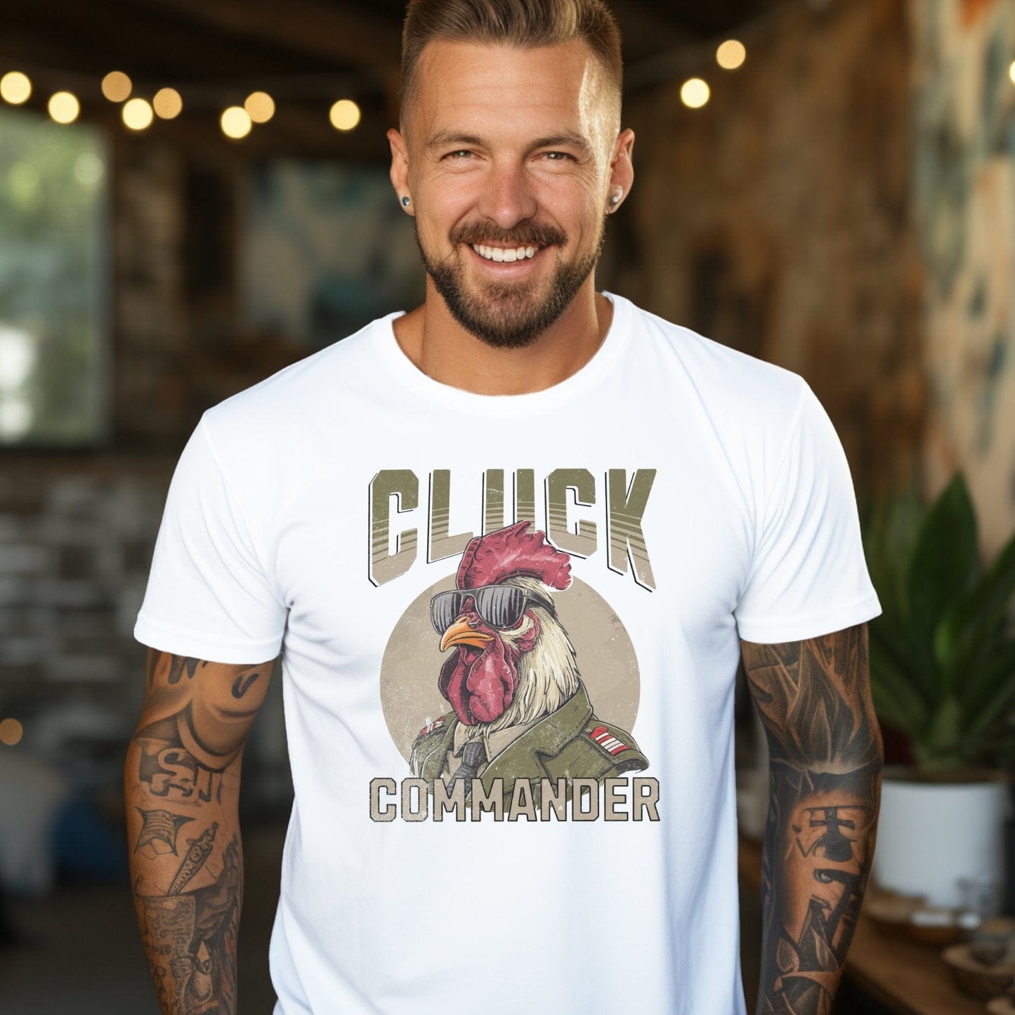 Mens Shirts Cluck Commander Shirt