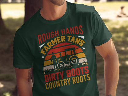 Mens Shirts Rough Hands Farmer Tans Shirt