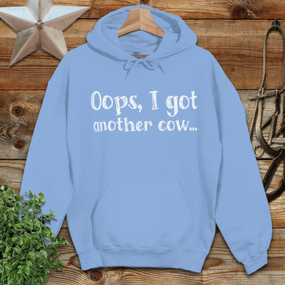 Physical Item Adult Hoodie / S / Carolina Blue Oops Another Cow Hoodie