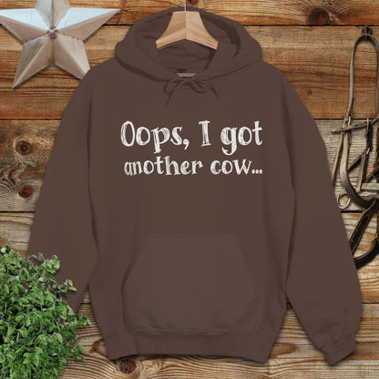 Physical Item Adult Hoodie / S / Dark Chocolate Oops Another Cow Hoodie