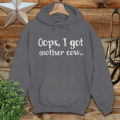 Physical Item Adult Hoodie / S / Dark Heather Oops Another Cow Hoodie