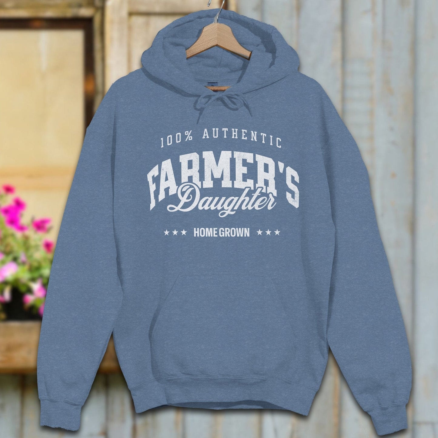 Physical Item Adult Hoodie / S / Heather Sport Dark Navy 100% Authentic Farmers Daughter Shirt