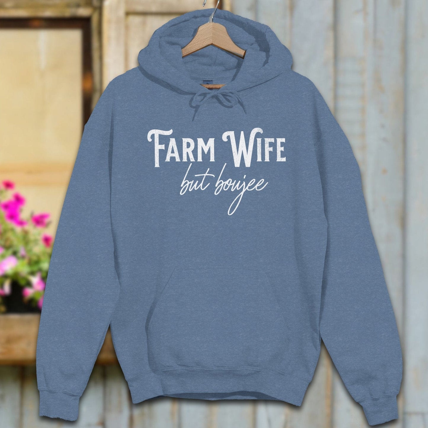 Physical Item Adult Hoodie / S / Heather Sport Dark Navy Farm Wife but Boujee Shirt