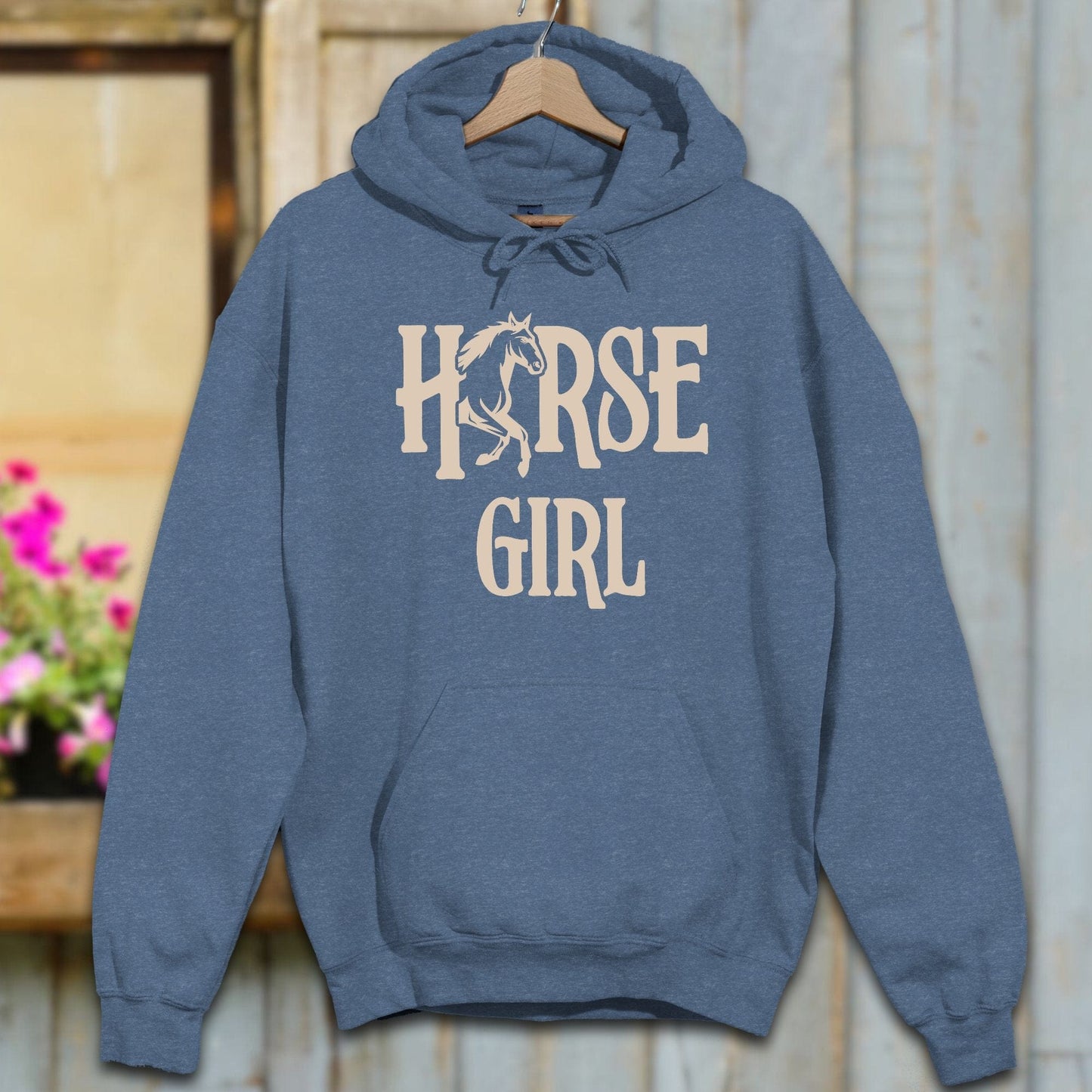 Physical Item Adult Hoodie / S / Heather Sport Dark Navy Horse Girl Hoodie