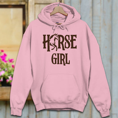 Physical Item Adult Hoodie / S / Light Pink Horse Girl Hoodie