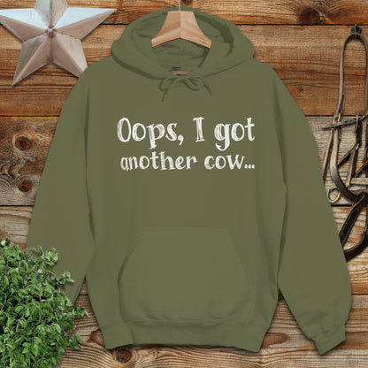 Physical Item Adult Hoodie / S / Military Green Oops Another Cow Hoodie