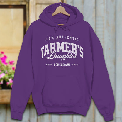 Physical Item Adult Hoodie / S / Purple 100% Authentic Farmers Daughter Shirt