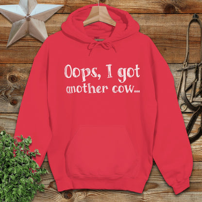Physical Item Adult Hoodie / S / Red Oops Another Cow Hoodie