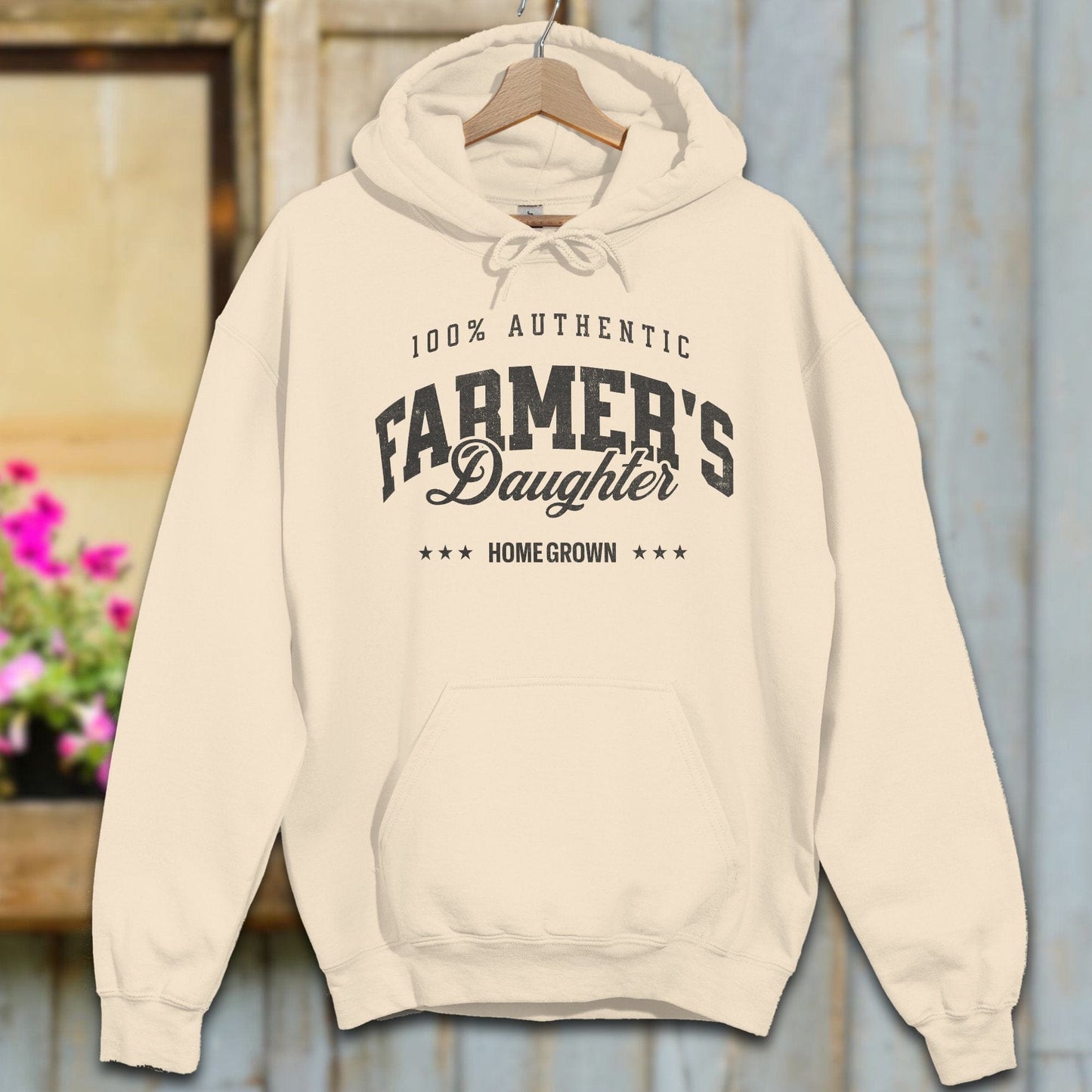 Physical Item Adult Hoodie / S / Sand 100% Authentic Farmers Daughter Shirt