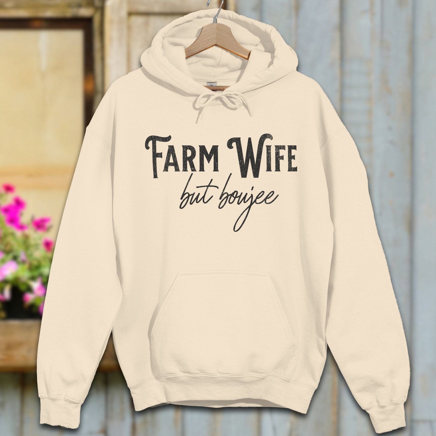 Physical Item Adult Hoodie / S / Sand Farm Wife but Boujee Shirt