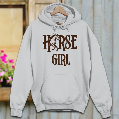 Physical Item Adult Hoodie / S / Sport Grey Horse Girl Hoodie