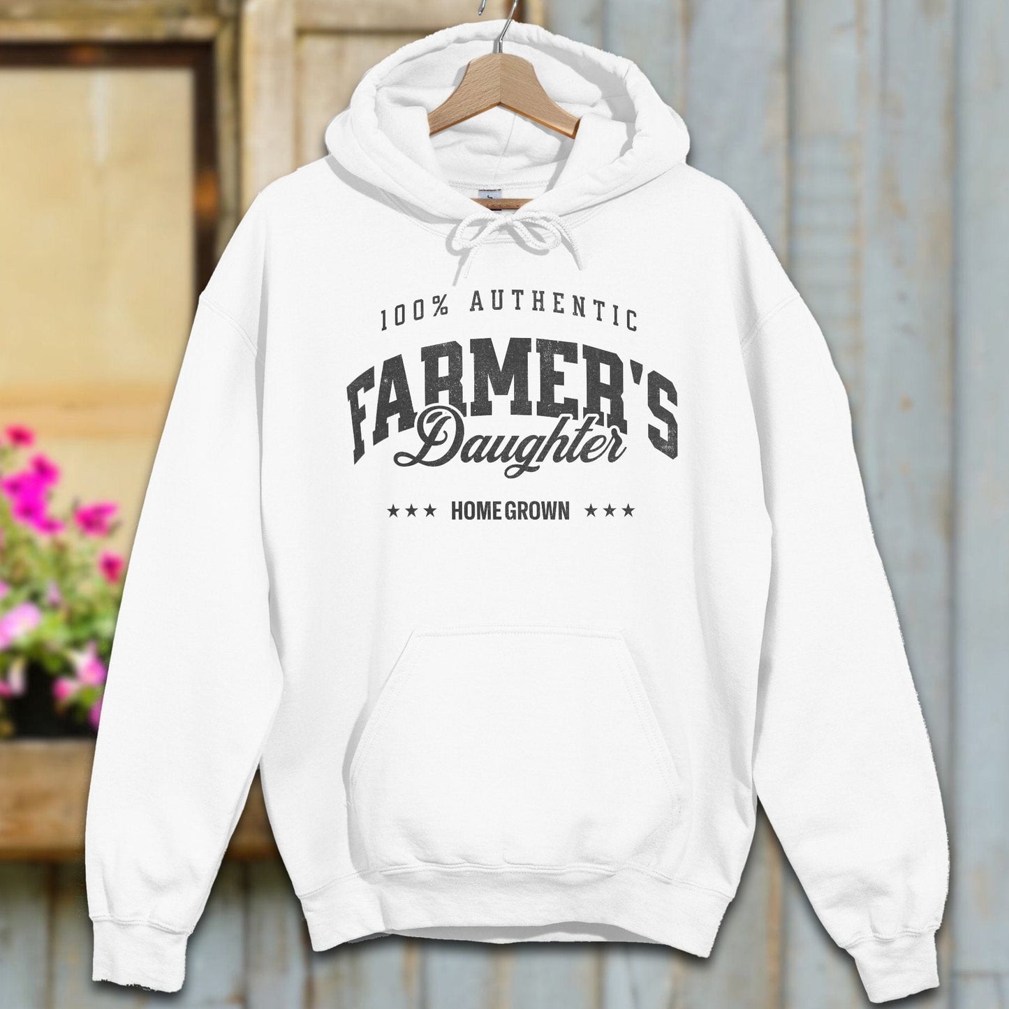 Physical Item Adult Hoodie / S / White 100% Authentic Farmers Daughter Shirt