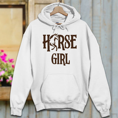 Physical Item Adult Hoodie / S / White Horse Girl Hoodie