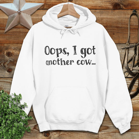 Physical Item Adult Hoodie / S / White Oops Another Cow Hoodie