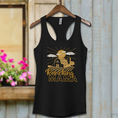 Physical Item Adult Racerback / XS / Black Ranching Mama Shirt