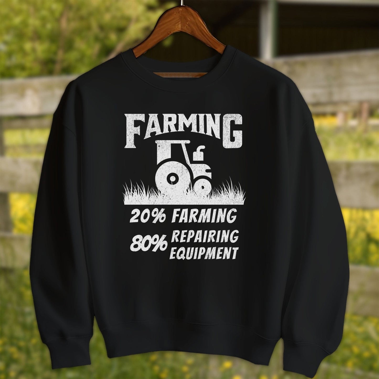 Physical Item Adult Sweatshirt / Black / S 20% Farming Shirt