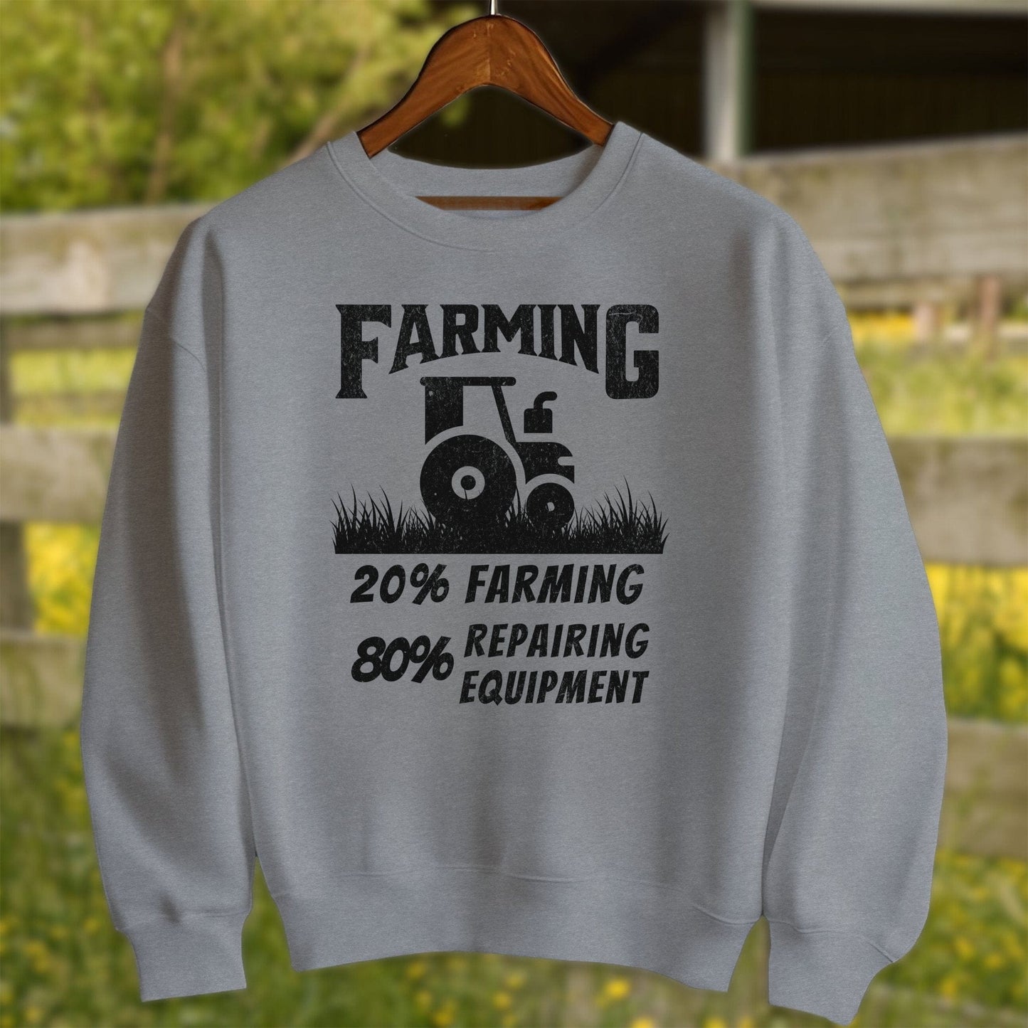 Physical Item Adult Sweatshirt / Graphite Heather / S 20% Farming Shirt