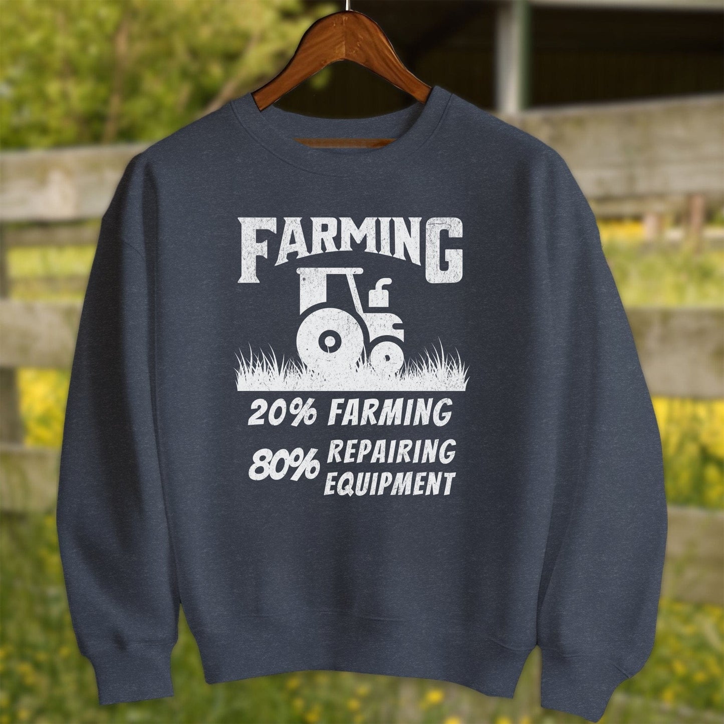 Physical Item Adult Sweatshirt / Heather Navy / S 20% Farming Shirt