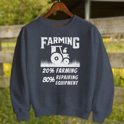 Physical Item Adult Sweatshirt / Heather Navy / S 20% Farming Shirt