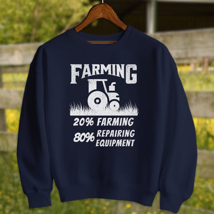 Physical Item Adult Sweatshirt / Navy / S 20% Farming Shirt