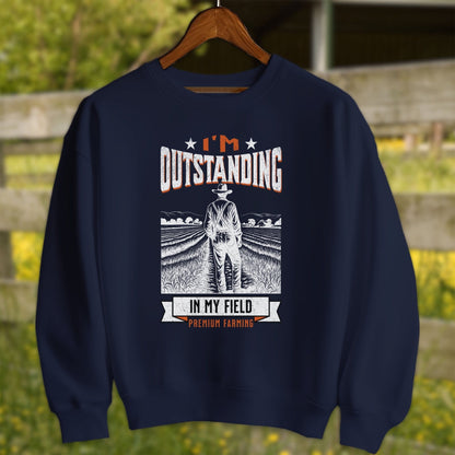 Physical Item Adult Sweatshirt / Navy / S Outstanding in My Field Shirt