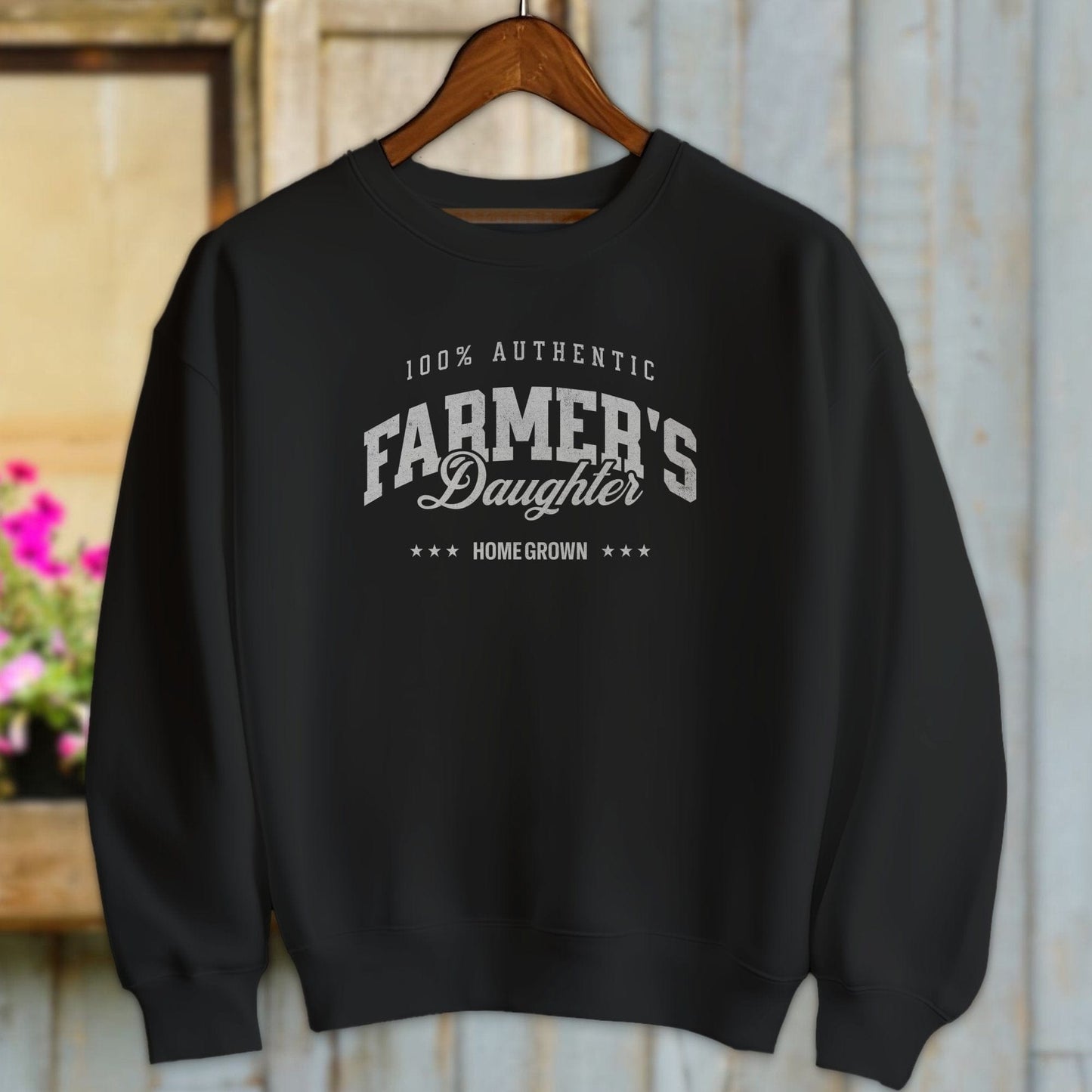 Physical Item Adult Sweatshirt / S / Black 100% Authentic Farmers Daughter Shirt