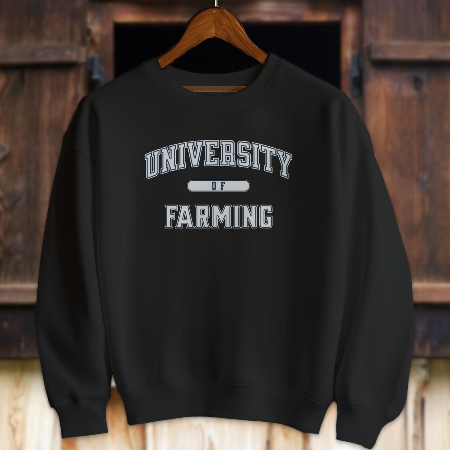 Physical Item Adult Sweatshirt / S / Black University Of Farming Shirt