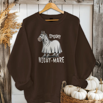 Physical Item Adult Sweatshirt / S / Dark Chocolate Spooky Nightmare Halloween Shirt