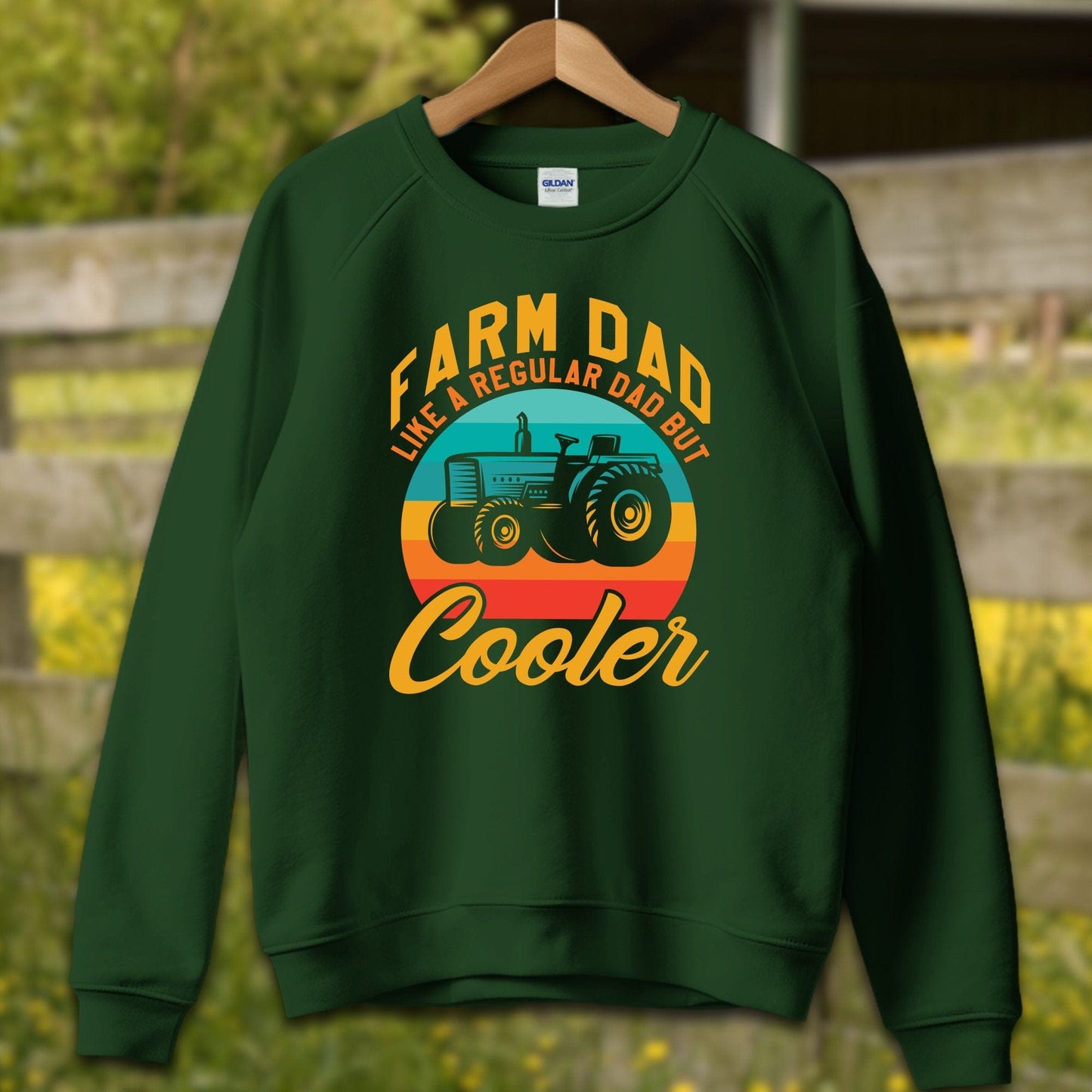 Physical Item Adult Sweatshirt / S / Forest Green Farm Dad Shirt