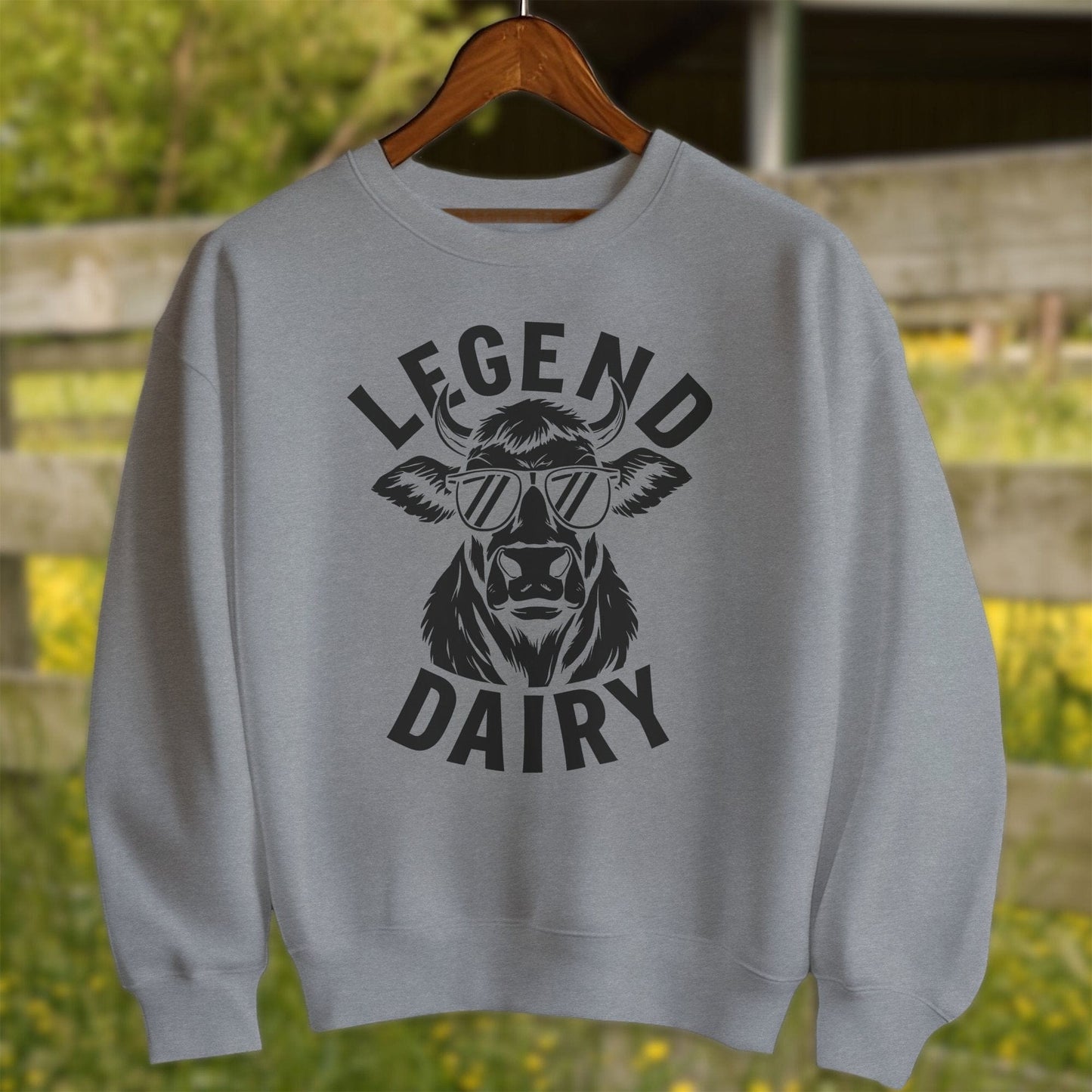 Physical Item Adult Sweatshirt / S / Graphite Heather Legend Dairy Shirt