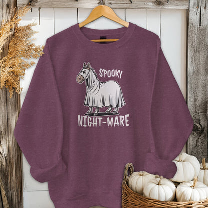 Physical Item Adult Sweatshirt / S / Heather Sport Dark Maroon Spooky Nightmare Halloween Shirt