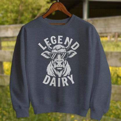 Physical Item Adult Sweatshirt / S / Heather Sport Dark Navy Legend Dairy Shirt