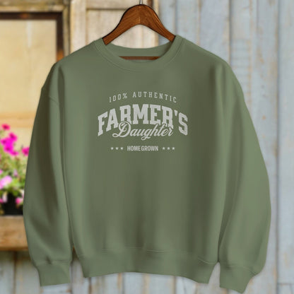 Physical Item Adult Sweatshirt / S / Military Green 100% Authentic Farmers Daughter Shirt