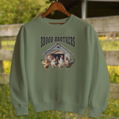 Physical Item Adult Sweatshirt / S / Military Green Brood Brothers Shirt