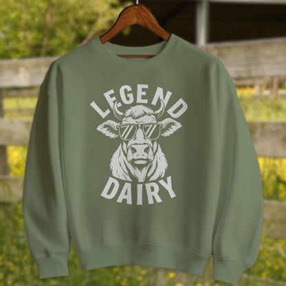 Physical Item Adult Sweatshirt / S / Military Green Legend Dairy Shirt