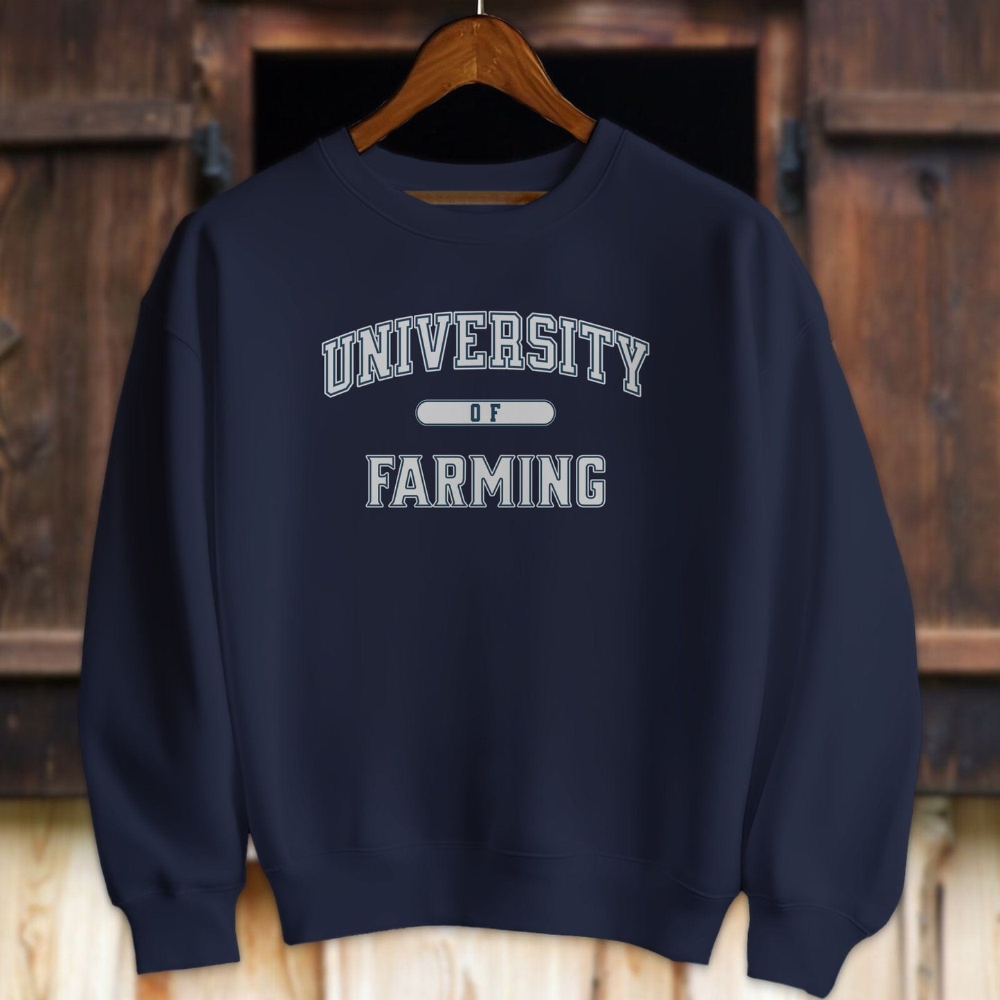 Physical Item Adult Sweatshirt / S / Navy University Of Farming Shirt