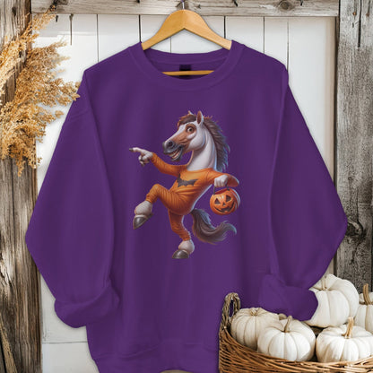 Physical Item Adult Sweatshirt / S / Purple Halloween Horse Shirt