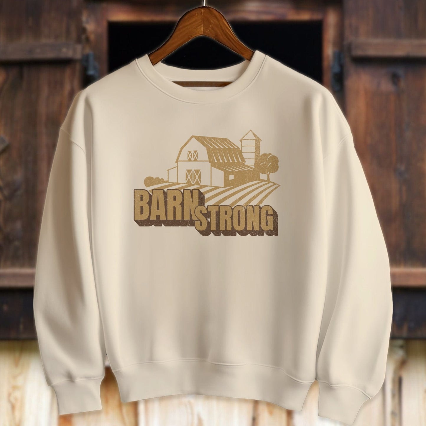 Physical Item Adult Sweatshirt / S / Sand Barn Strong Shirt