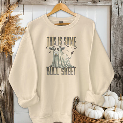 Physical Item Adult Sweatshirt / S / Sand Bull Sheet Halloween Shirt