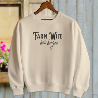 Physical Item Adult Sweatshirt / S / Sand Farm Wife but Boujee Shirt